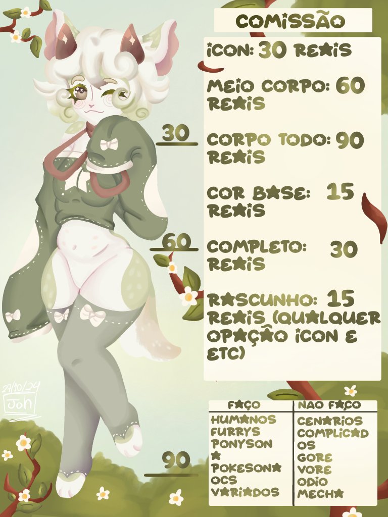 JohJoestarS2's tweet photo. 🎋•Oi gente estou abrindo comissões novamente agora com artes melhoradas e mais bonitas! Com bastante detalhes e cores chamativas de qualquer coisa da sua preferência! Basta me chamar no pv que eu faço rapidinho pra vc!•🎋 https://t.co/rvy8IB1tOJ