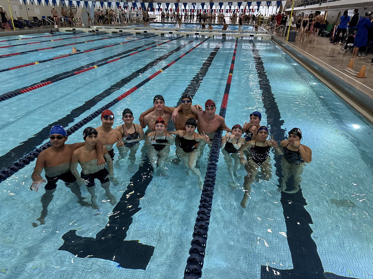 MISDswimndive's tweet photo. We had an AMAZING first day at the North Dallas TISCA  meet! 12 out of 13 swimmers will be returning tomorrow for finals, several of which are in A finals, and multiple best times were swam, and very close to setting some new school records! #NorthDallasTISCA #FinalsBaby #LetsGo https://t.co/ikh1OFHnyB