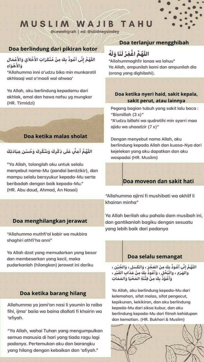 Muslim wajib tau🤲