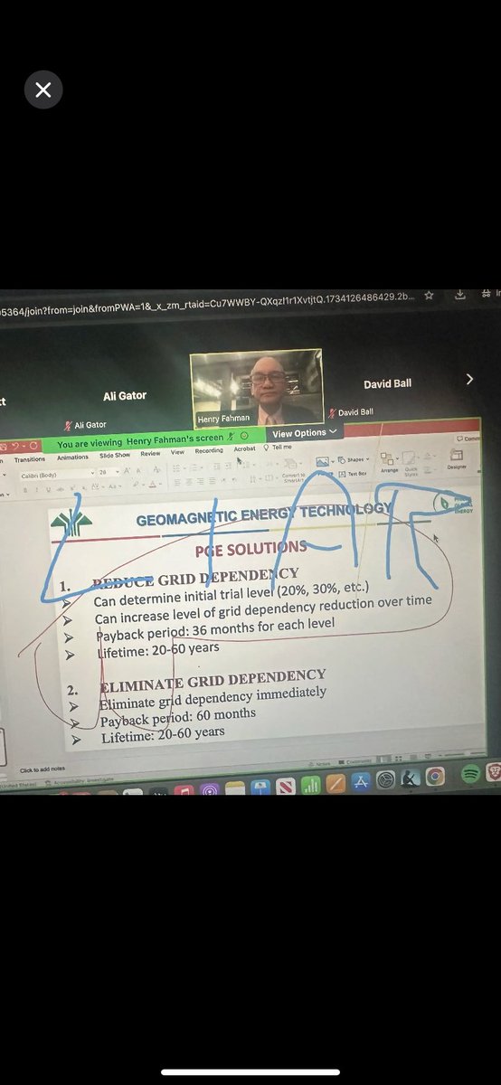 Volition1977's tweet photo. OTC $PHIL ‼️ 
The pic below is from today’s CC where someone took over Fahman’s powerpoint and wrote liar accompanied with a prick pic lol.
Understandably investors are tired of many years of promises that have all fallen through the cracks.
The long awaited 8k for the first finance package is to be in the account Mon or Tuesday next week  🤞we shall see, take your bets.