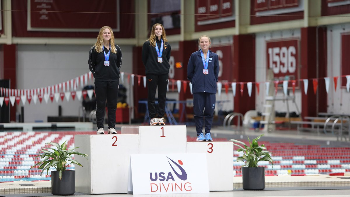 Winter National Championships
Women's 1-meter medalists:
🥇Hailey Hernandez
🥈Sophie Verzyl
🥉Lanie Gutch