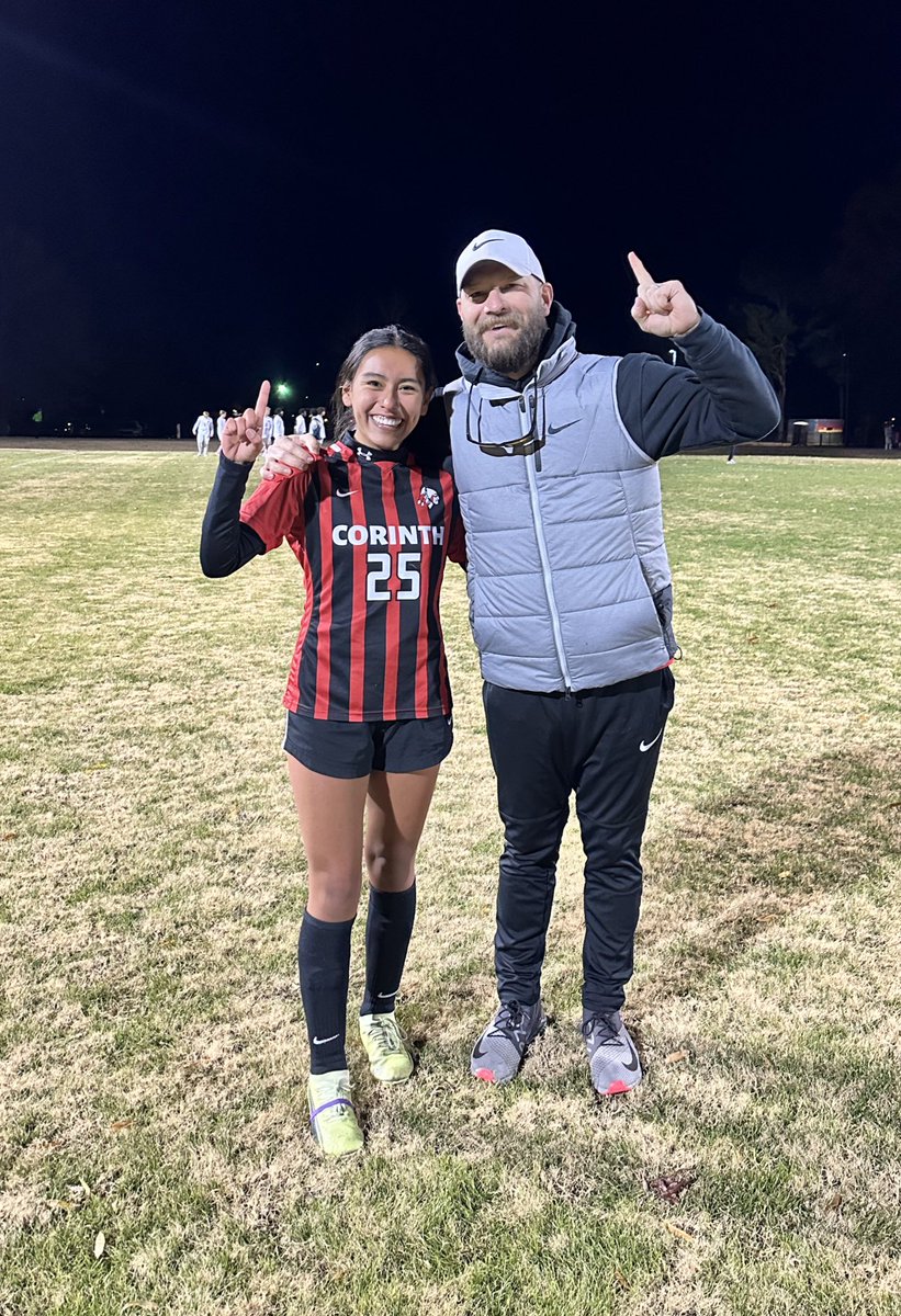 soccerCorinth's tweet photo. Big congrats to Maya Gomez tonight for scoring her first varsity goal! MY GOODNESS, what a first goal it was!

Smashed across the goal and upper 90 on the far side! Get it girl!! So proud! 💯

#thepicture https://t.co/yBvXY23pc2