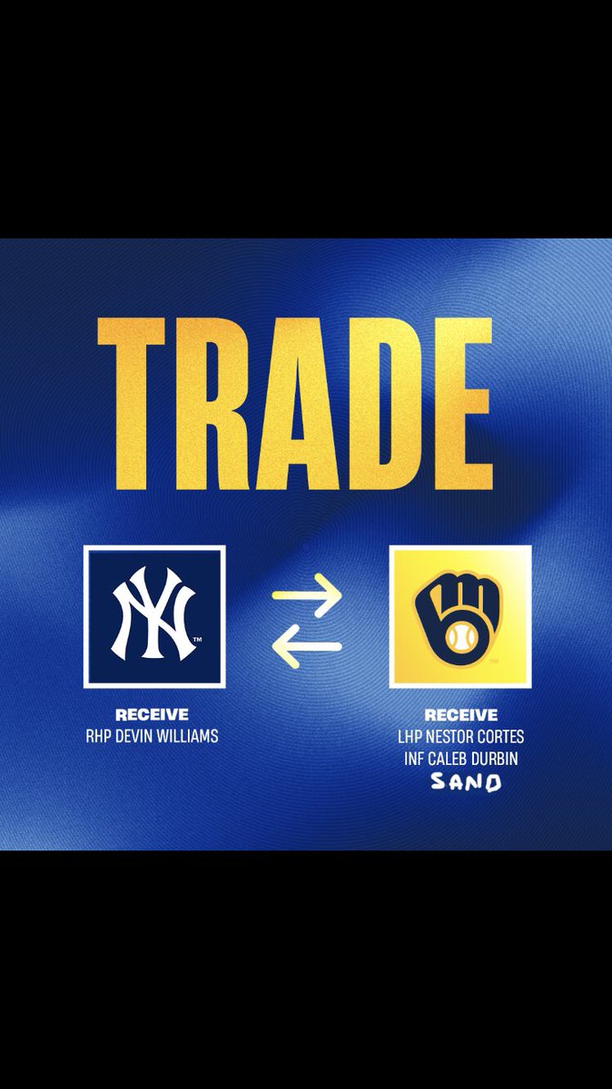 NLCrewz124's tweet photo. @Brewers @Yankees Fixed it https://t.co/A304GM9MEv
