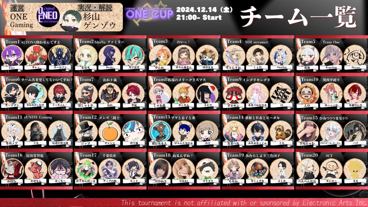isis09423's tweet image. 私事ですが本日21:00からスタート
#ONECUP に出場します〜　

チーム名
イングリモングリ

チームメンバー
@goemon8000
ゴエモンさん
@Amatuka_otiru
天使堕(あまつか おちる)さん

知り合いがちらほら見受けられますが頑張ります💪
皆様宜しくお願い致します🙇
#ONECUP #ApexLegends #Apexカスタム