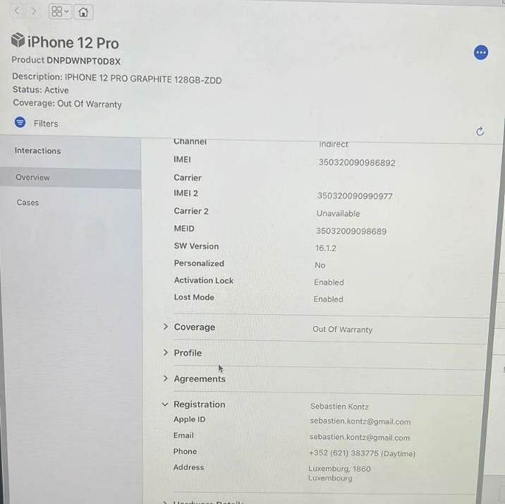 December discount💯
Apple ID Original owner info
Linked
Picture Reply 
Need imei or SN + Payment USDT for process
Delivery time 
1-48h
Submission ON
Price 30$ Single device 
Bulk 25$ 
If submit 3 devices get 1 Owner info free 
Send Order here : t.me/appleidownerin…