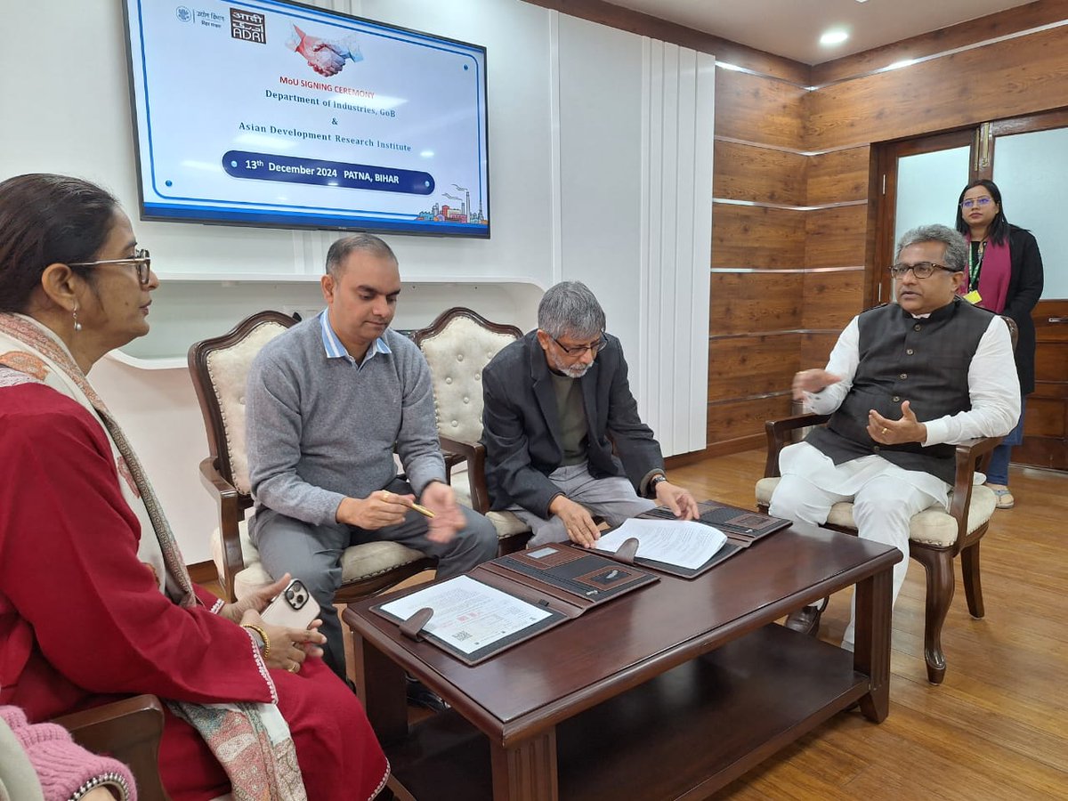 Signing of MOU with Department of Industries, Govt of Bihar