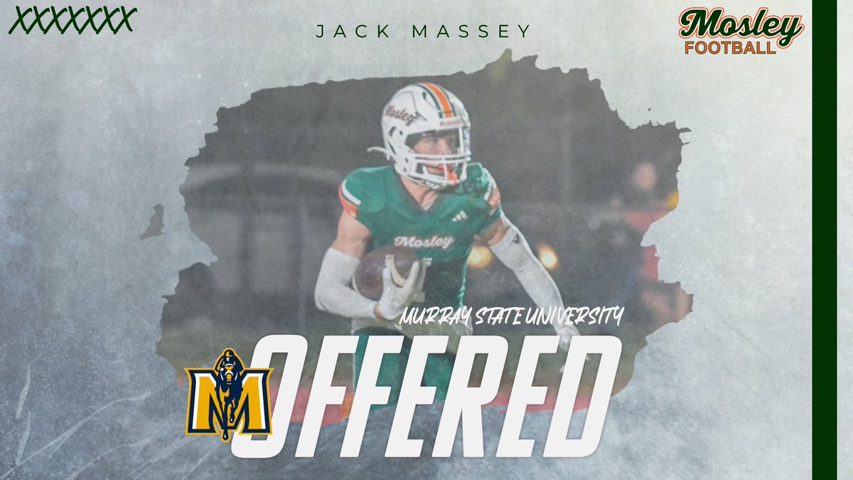MosleyFBRecruiting (@mosleyfbrecruit) on Twitter photo Congratulations to <a href="/JackMassey33/">Jack Massey</a> on picking up an offer from <a href="/racersfootball/">Murray State Football</a>
#MosleyMade
<a href="/ESPNPC1043/">ESPN Northwest Florida</a> <a href="/AdebanjiBamide1/">Banji Bamidele</a> <a href="/Ath_Recruit/">The Athletic Academy Recruiting</a> Congratulations to <a href="/JackMassey33/">Jack Massey</a> on picking up an offer from <a href="/racersfootball/">Murray State Football</a>
#MosleyMade
<a href="/ESPNPC1043/">ESPN Northwest Florida</a> <a href="/AdebanjiBamide1/">Banji Bamidele</a> <a href="/Ath_Recruit/">The Athletic Academy Recruiting</a>