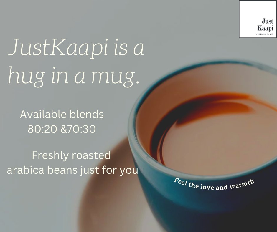 Ramyam_Naturals's tweet image. #JustKaapi is a lifestyle, not a choice....

To taste please DM us...