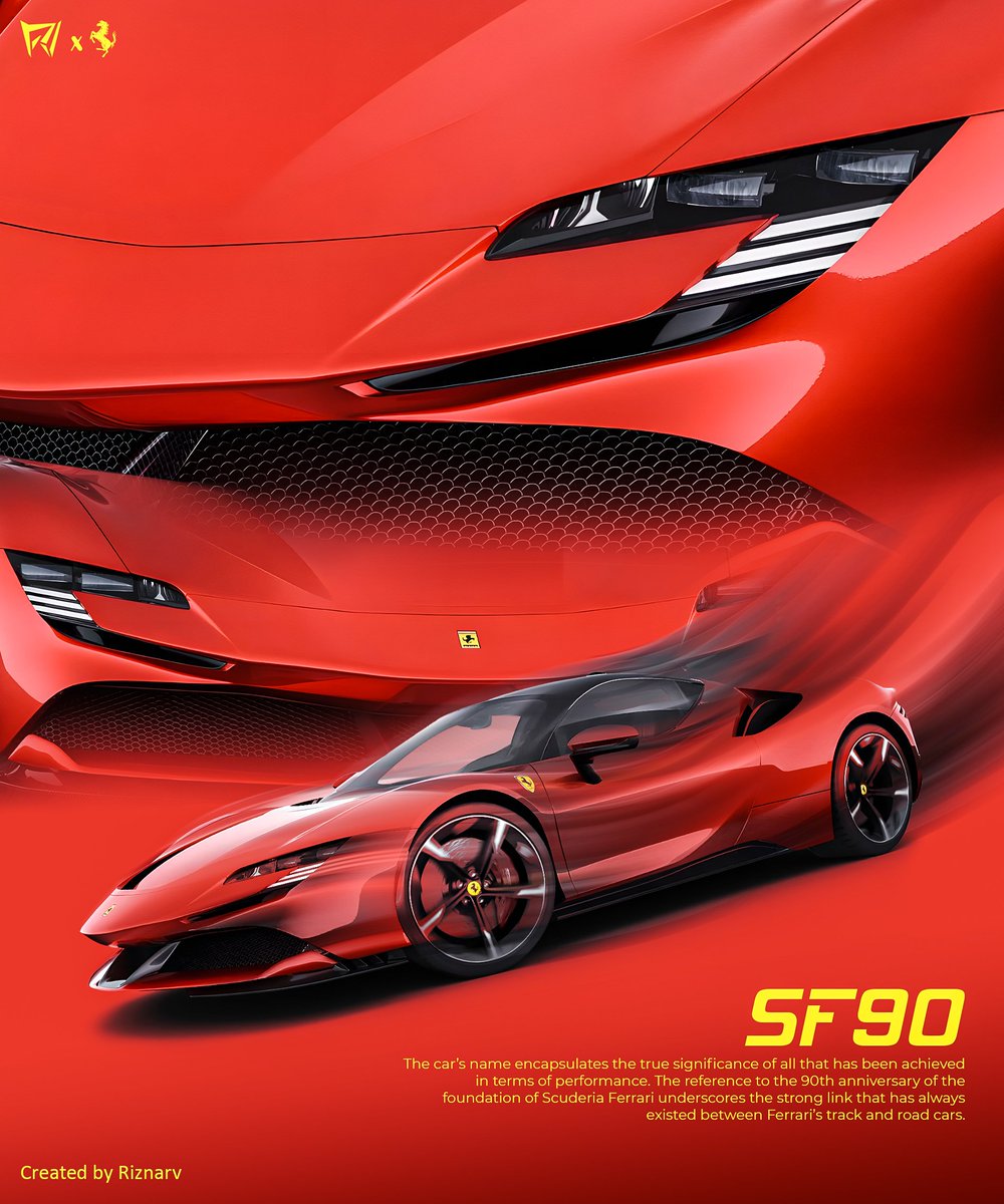 TheRiznarv's tweet photo. Wanna poster like this? 
DM me for order😉

The SF90 brought back so many childhood memories of loving @Ferrari ❤️

#Ferrari #car #RACING #race #design #GraphicDesigner #posterdesign #DESIGNCOMMISSION https://t.co/qCRBCwJnNQ