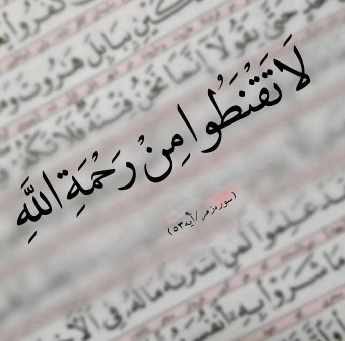 Bir Antidepresan Ayeti;
*
“Allah'ın Rahmetinden Ümidinizi Kesmeyin!”
*
(Zümer Suresi 53. Ayet)