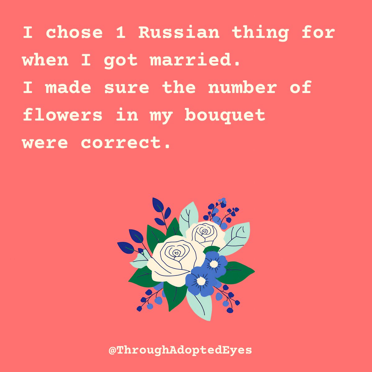 AdoptedEyes's tweet photo. In Russian culture, gifting an odd number of flowers in a bouquet is a deeply rooted tradition symbolizing life and celebration, while an even number is reserved for mourning. This practice reflects the cultural significance of numbers in conveying meaning and emotions. https://t.co/GAgUQIVWuP