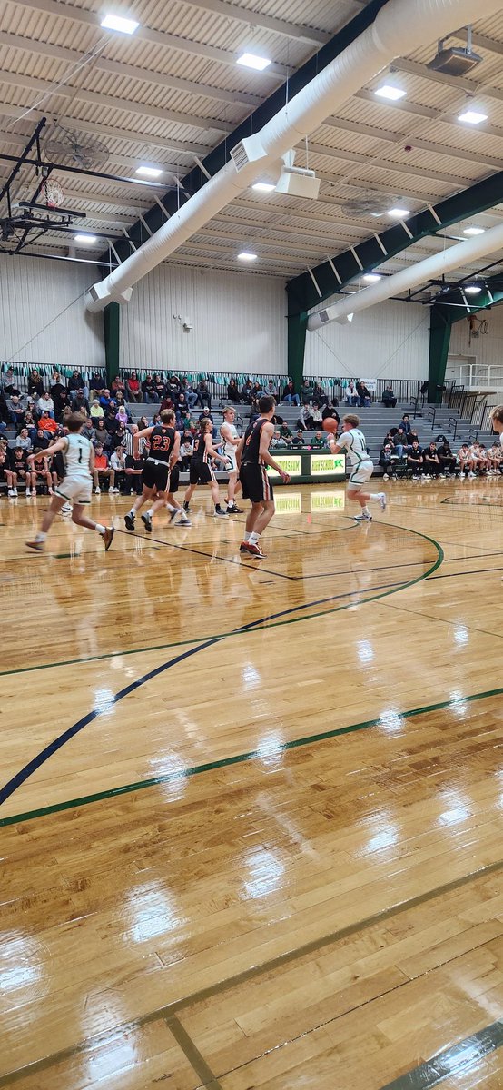 Kewaskum vs Plymouth tonight from the fieldhouse #KSDPride