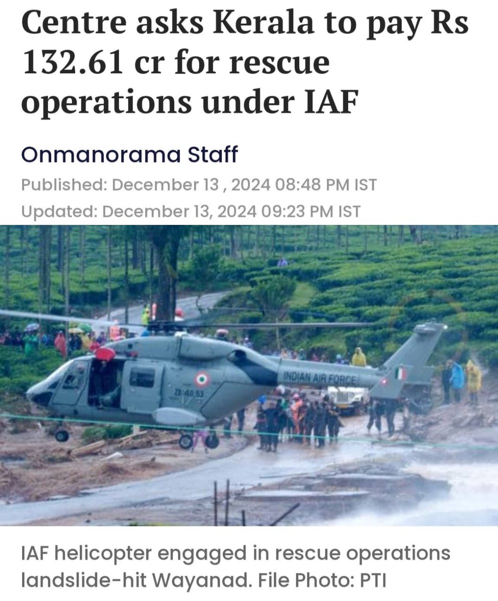 minicnair's tweet photo. Asking money for rescue operations during Wayanad landslide disaster 

They literally hate Kerala! https://t.co/SkbYjJGcLk