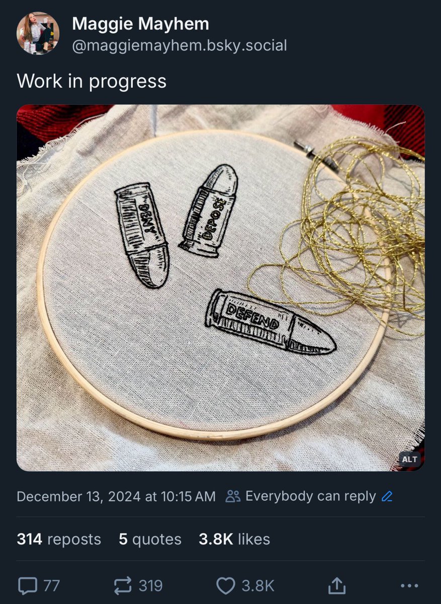 Is twitter dead or was my subversive embroidery piece suppressed here?