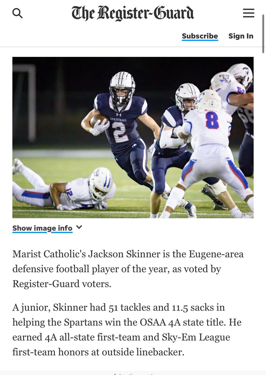 Jackson Skinner (@jacksonskinn2) on Twitter photo RG Athlete of the Year! RG Athlete of the Year!