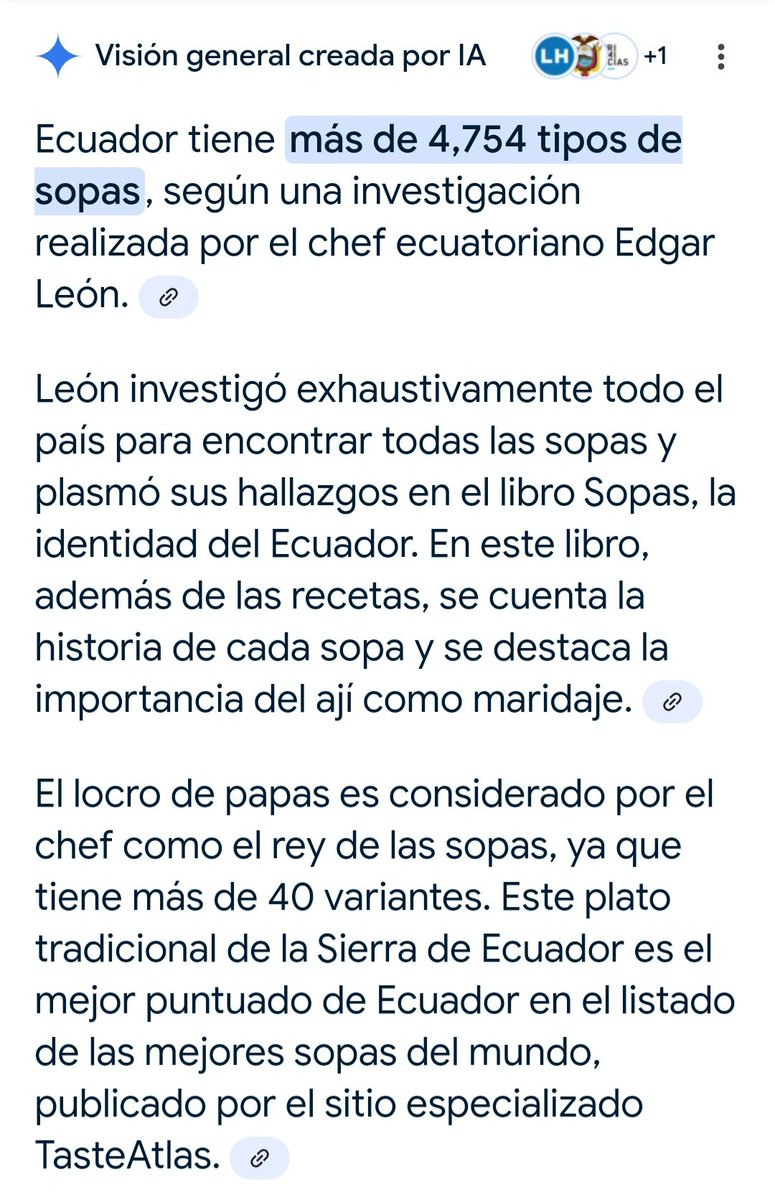 Isa68_tkm's tweet image. #Capítulo7: #SopasEcuatorianas
Una de las cosas que más me llamó la atención, y que fue tema de examen, es la cantidad de sopas que tiene el #Ecuador 🇪🇨

P. D:
Bien jugado
@MarRendonMusica 

#MCCelebrityEc
#MCCelebrityEcuador 
#MasterChefCelebrityEc
#MasterChefCelebrityEcuador