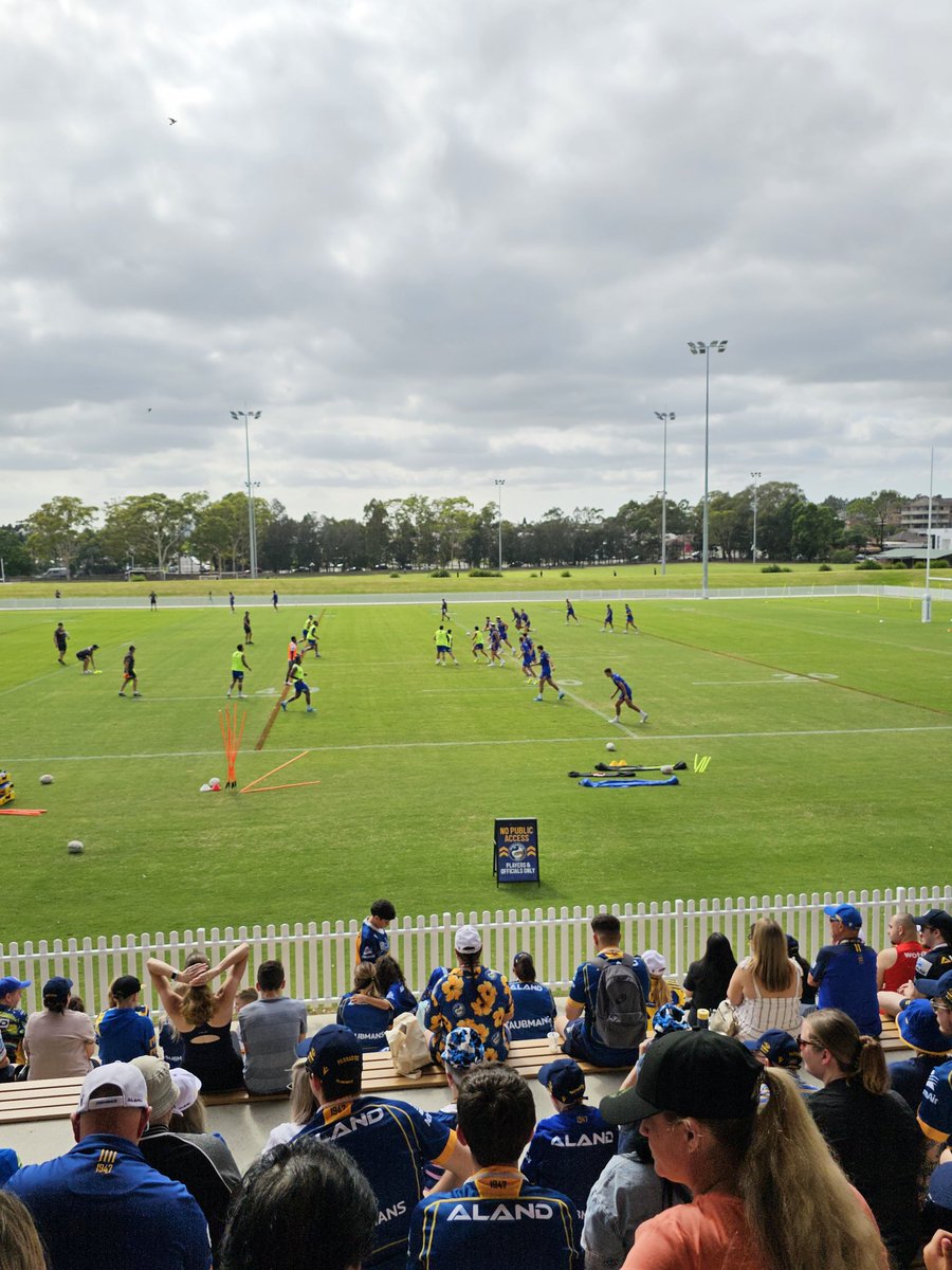 18webby81's tweet photo. Great day at the @TheParraEels members session. Boys looking good. #nrl #lesssgooo #parradise https://t.co/UFsP02vz1G