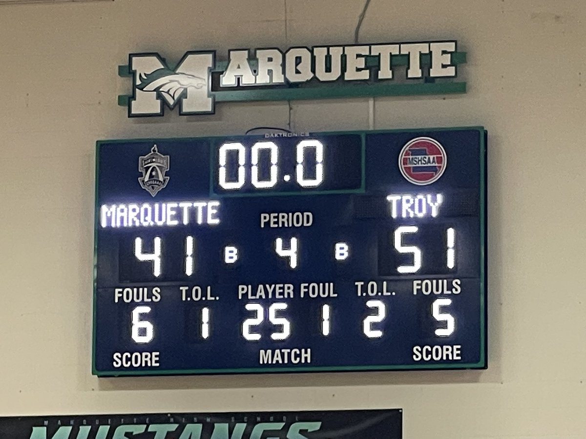 Varsity girls defeat Marquette 51-41 in a hard fought battle! Great work ladies!