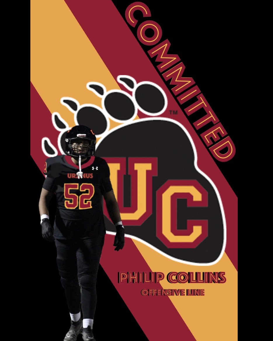 After lots of prayer, I am blessed to announce my commitment to Ursinus college! Thank you to my family, teammates, and friends who have supported me throughout my football career. All glory to my Lord and savior Jesus Christ, without him I wouldn't have gotten this opportunity!