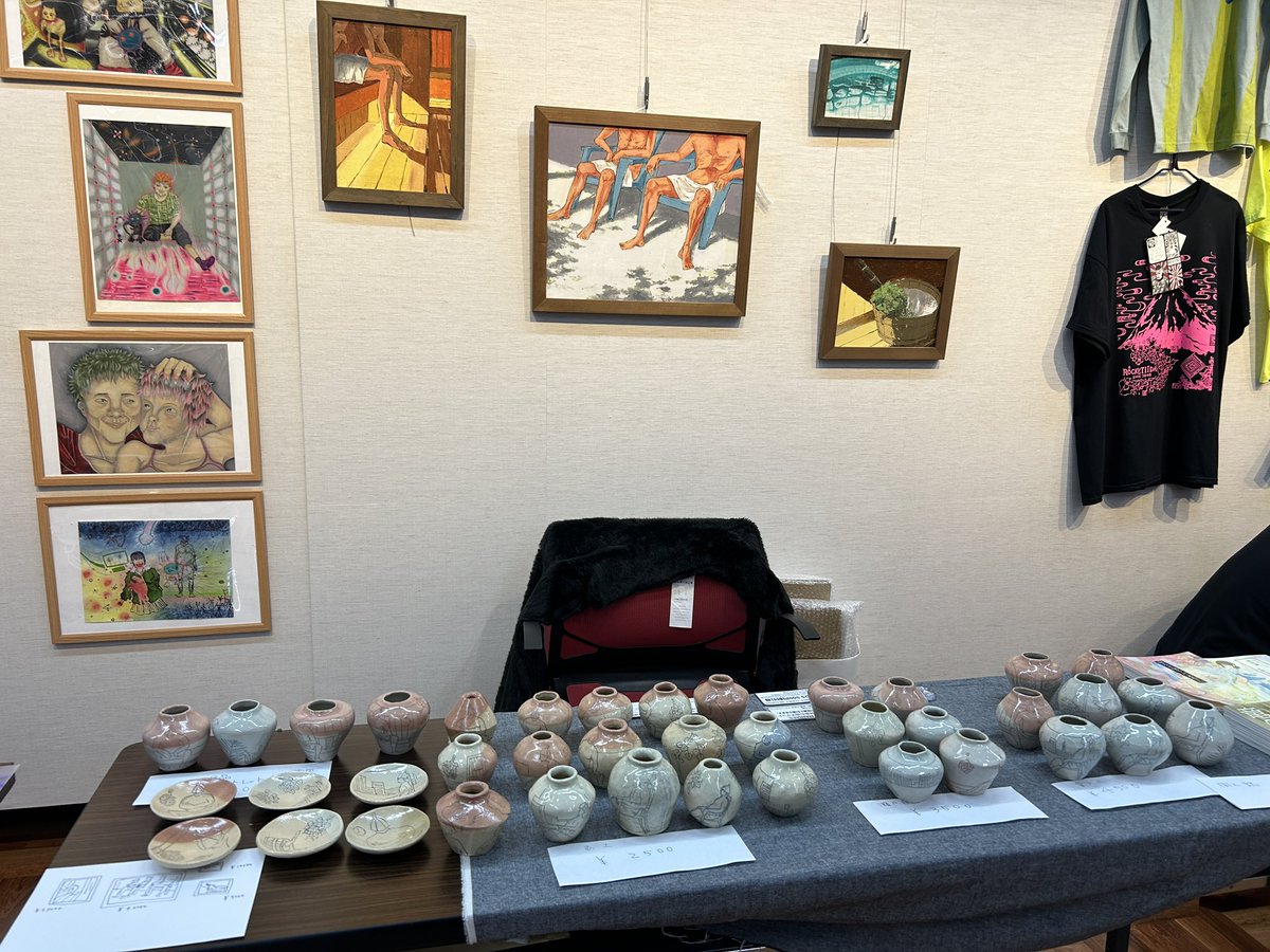 設営が終わりましたー、nowaymaniacsもいよいよ開催ですよ、1日よろしくお願いします🙇