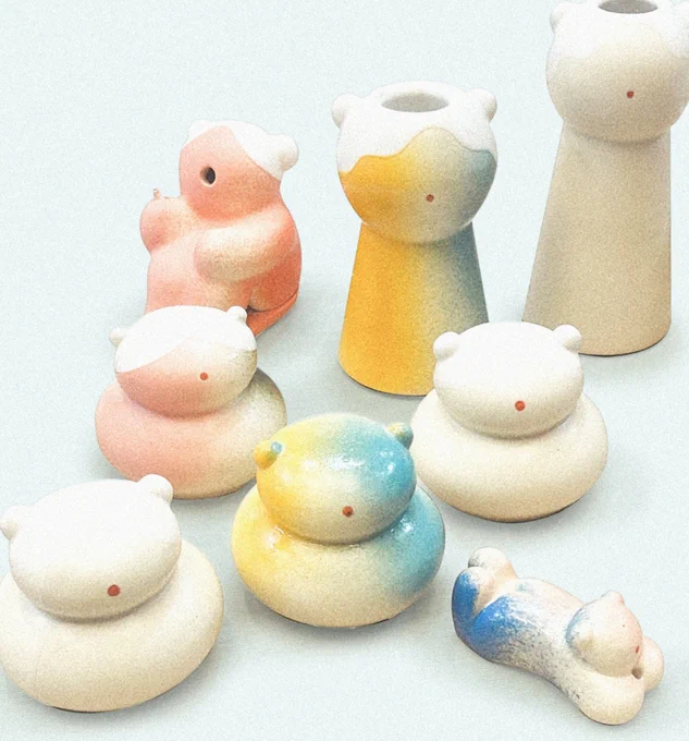 12/20から個展です!めちゃかわグッズもあります!!陶芸作品もあります!久しぶりの都内なのでみなさん来てほしいです! 