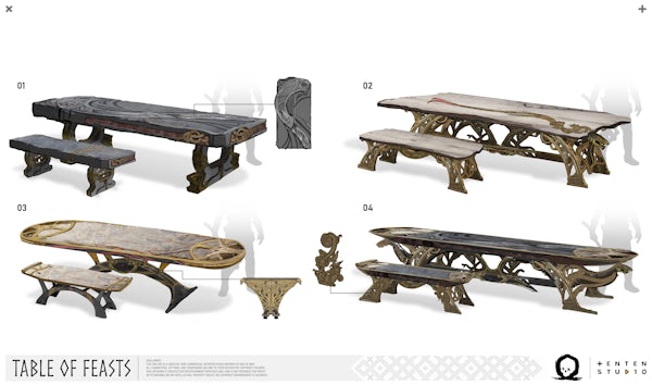 A Fun project inspired by God of War: Veithurgar a concept art featuring tables as props!

As a dedicated fan of the game, we've crafted these series of designs to reflect the storytelling that permeates the world of GOW.

Swipe to explore!
artstation.com/artwork/nJW8Ko