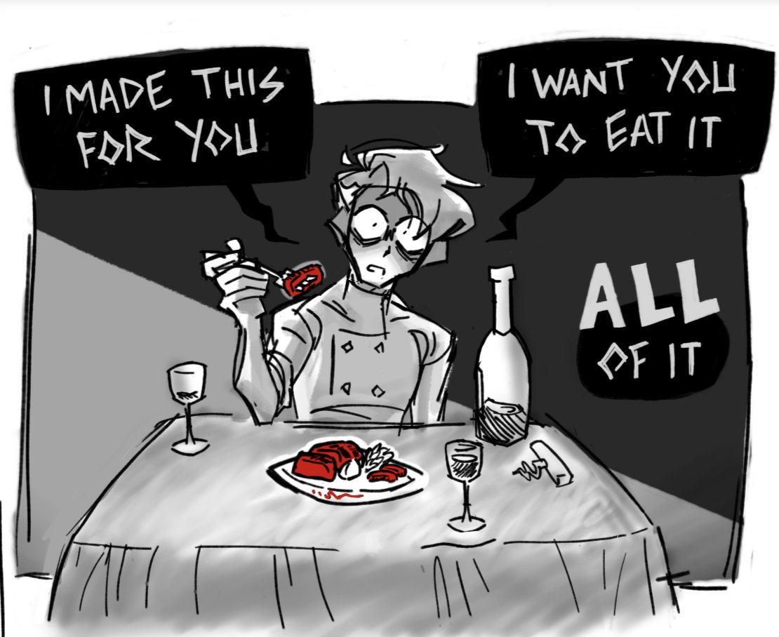 my first ever piece of dead plate fanart from a year ago. thank you video game for making me love to draw again