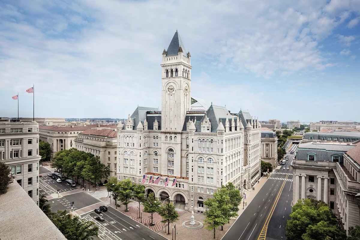 bennyjohnson's tweet photo. 🚨BREAKING: Trump is reportedly planning to purchase the Waldorf-Astoria in Washington, D.C., and restore its original name: The Trump International Hotel. https://t.co/MGyHKMKmtL