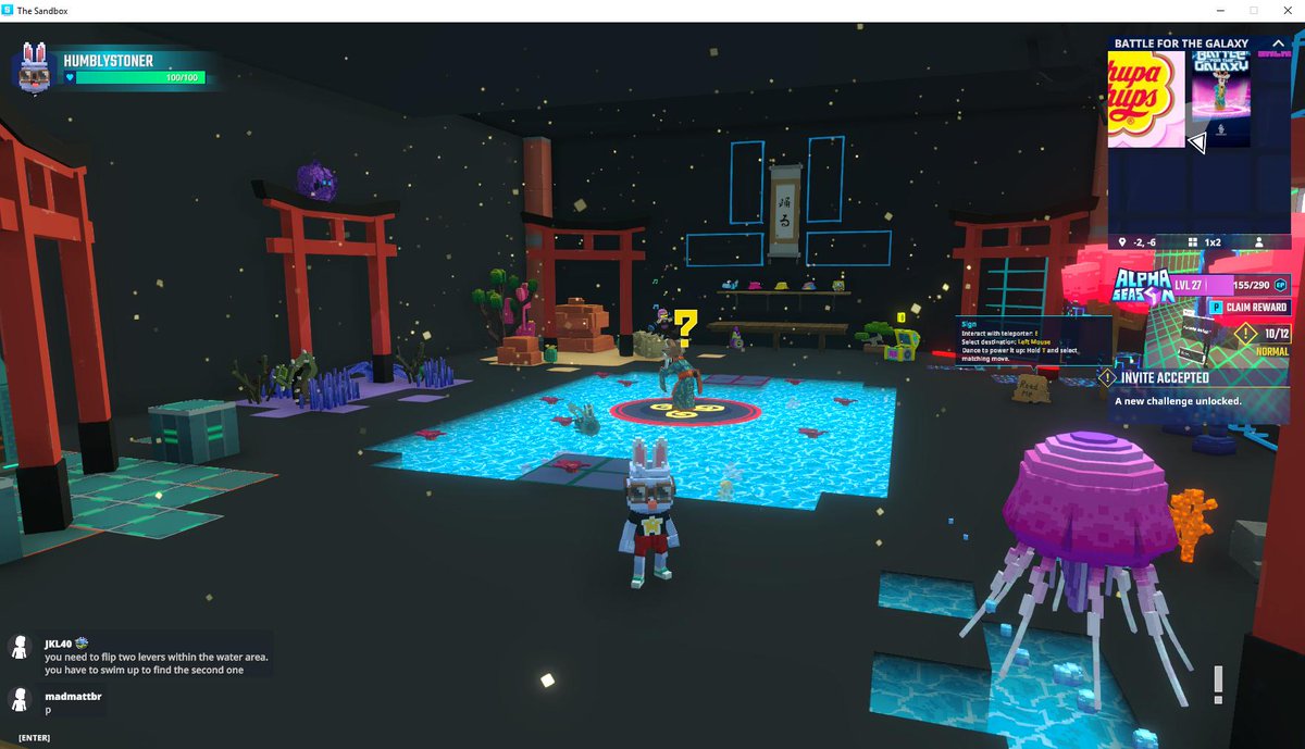 Training at the Battle of Galaxy Dojo in <a href="/TheSandboxGame/">The Sandbox</a>. Preparing to defend the universe, one punch at a time! 🥋🌌 @dancefightapp register-landings.sandbox.game/alphaseason4-s… #TheSandbox #AlphaSeason4 #AS4SocialChallenge