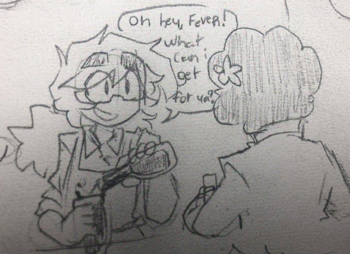 MegaFreedom1274's tweet photo. @CesarFever_ i think i've mentioned before that mega jus has like. a MILLION dif jobs in fever town so i got to doodle while i was out and expand on that running joke a little lmao (1/2) https://t.co/8TbvsmvEPZ