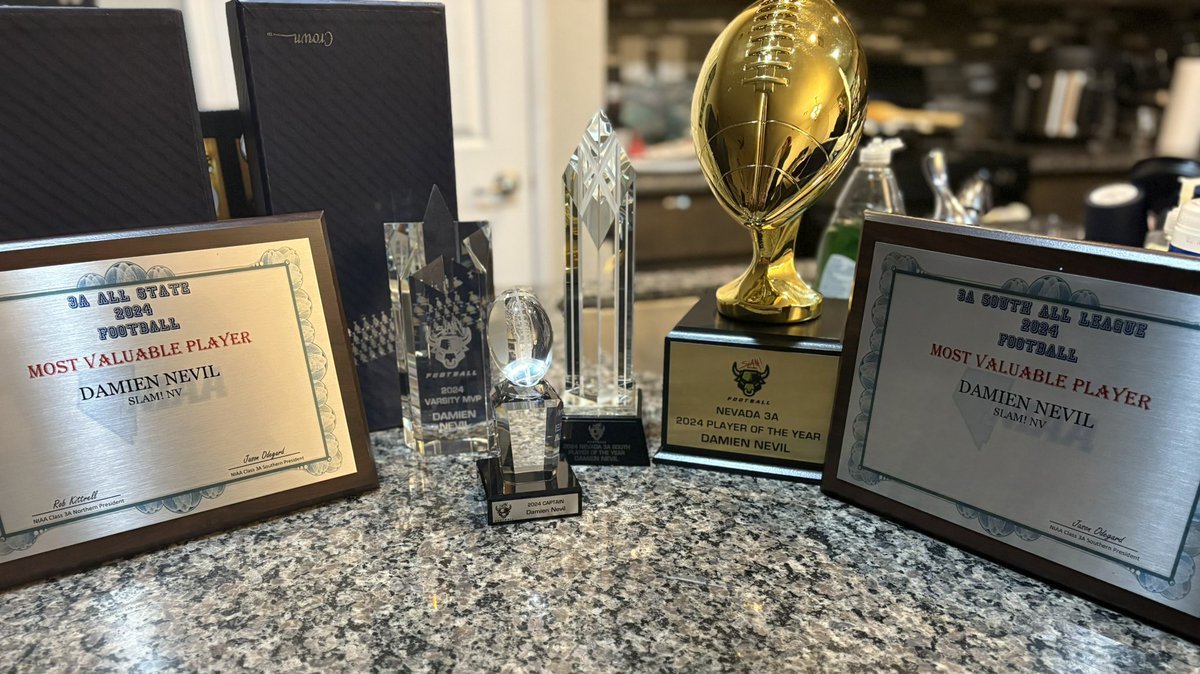 Damien Nevil (@damiennevil) on Twitter photo 2024 season recap (Senior year)
-3A All state MVP
- All League MVP
-<a href="/slamnvfootball1/">SLAMNVFOOTBALL</a> MVP
-3a Nevada player of the year
-2024 captain
-3a South player of the year
Thankful for my team, coaches, family and many more! Couldn’t do it without them. 2024 season recap (Senior year)
-3A All state MVP
- All League MVP
-<a href="/slamnvfootball1/">SLAMNVFOOTBALL</a> MVP
-3a Nevada player of the year
-2024 captain
-3a South player of the year
Thankful for my team, coaches, family and many more! Couldn’t do it without them.