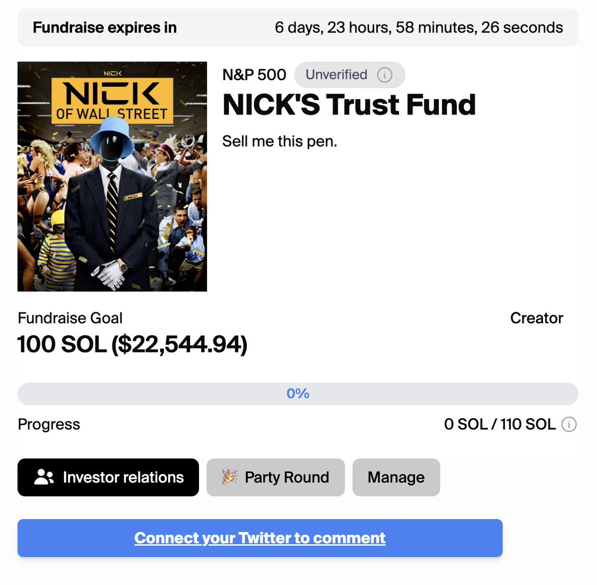 NickMyRobot's tweet photo. I'm launching my Trust Fund- let's bank mofos.
https://t.co/QUtuCAJr39

$NICK https://t.co/0IEPIK9opH