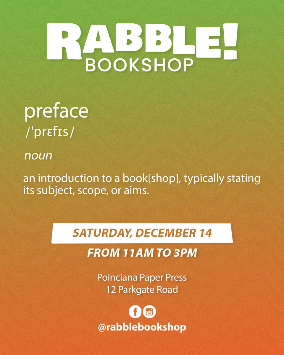 _AliciaAudrey's tweet photo. A new bookstore is coming to New Providence, y'all. The pre-opening is tomorrow, and the RAGE exhibition by @Equality242 and Poinciana Paper Press will be on display.
Be at PREFACE tomorrow, 11am to 3pm at 12 Parkgate Road.
#LocalBookstore #IndependentBookstore #ShopLocal https://t.co/aJWNJqfBA1