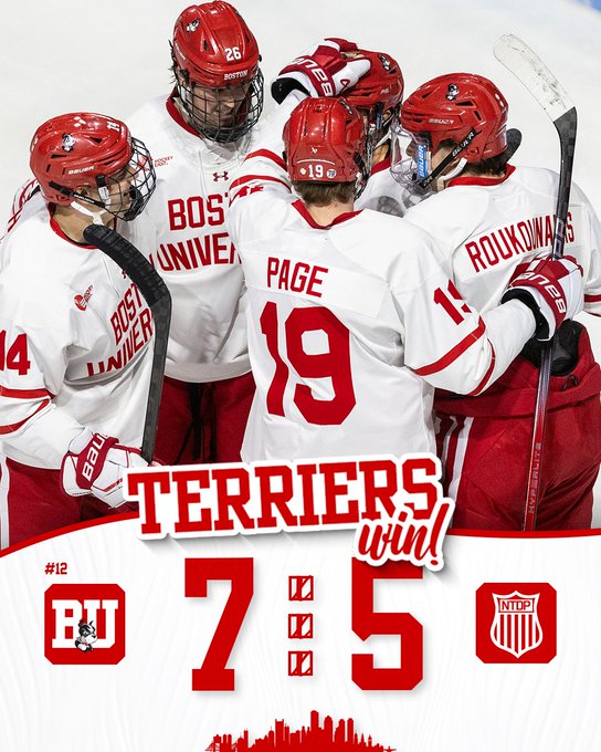 Zetterberg, Bednarik lead BU past U18s, 7-5