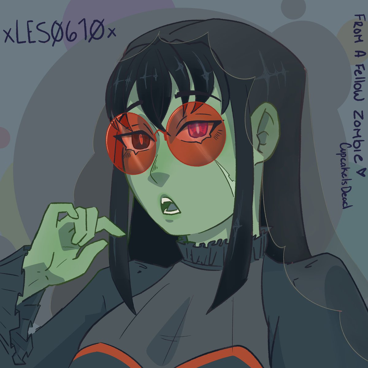 Cupcake_Is_Dead's tweet photo. @_les0610 
I have found a fellow zombie artist. 
A gift for you. 🪦 https://t.co/w41T4ZIZxA