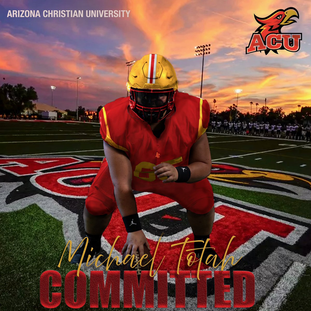Michael Totah (@michael_totah_) on Twitter photo COMMITTED
After talking with my family and talking with <a href="/CoachBANelson/">Coach Brett Nelson</a> , I have decided for the next 4 years that I will be continuing my athletic and academic career at Arizona Christian University.
#Rollstorm
<a href="/firestormfb/">ACU Football ๐ฅ</a>
<a href="/JeffBowenACU/">Jeff Bowen</a> <a href="/KelleyBeMoore/">Kelley Moore</a> COMMITTED
After talking with my family and talking with <a href="/CoachBANelson/">Coach Brett Nelson</a> , I have decided for the next 4 years that I will be continuing my athletic and academic career at Arizona Christian University.
#Rollstorm
<a href="/firestormfb/">ACU Football ๐ฅ</a>
<a href="/JeffBowenACU/">Jeff Bowen</a> <a href="/KelleyBeMoore/">Kelley Moore</a>