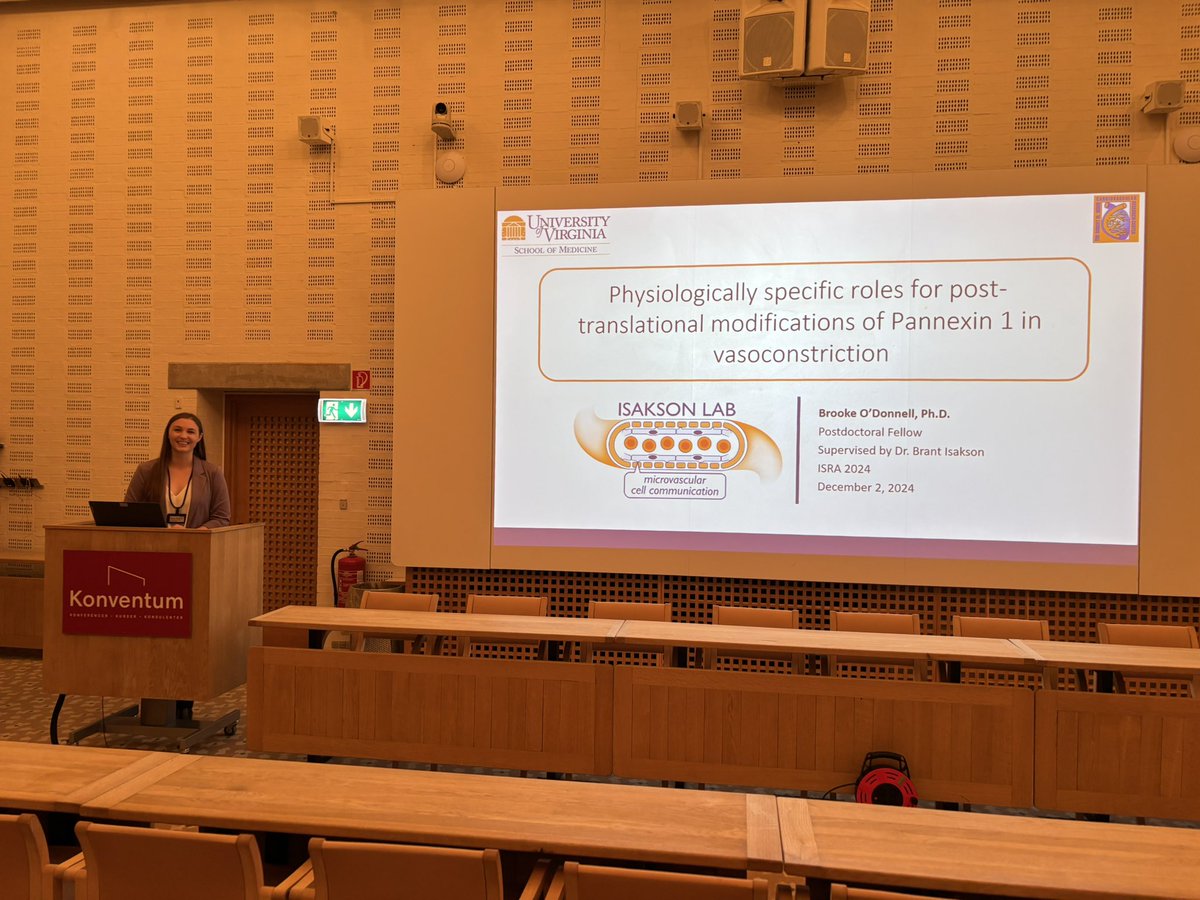 Thoroughly enjoyed my first vascular conference at ISRA in Helsingør, Denmark where I shared our work on the physiological roles of PANX1 phosphorylation in the vasculature. Thank you to the organizers for the opportunity! <a href="/2024_ISRA/">ISRA 2024</a> #ISRA2024