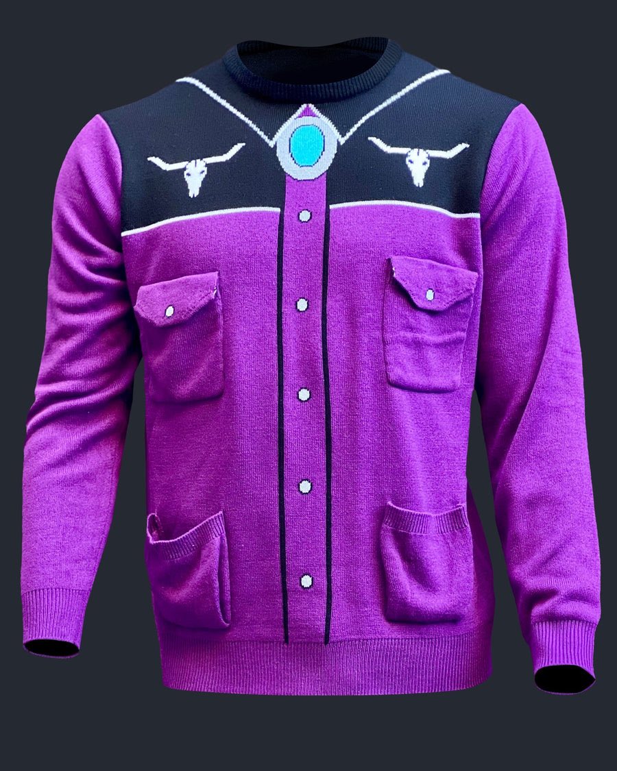 70shorrorkid's tweet photo. You guys, that Joe Bob sweater! Are you kidding me? Whoever thought of that deserved a raise! #MutantFam #TheLastDriveIn https://t.co/rBs8FkdddS