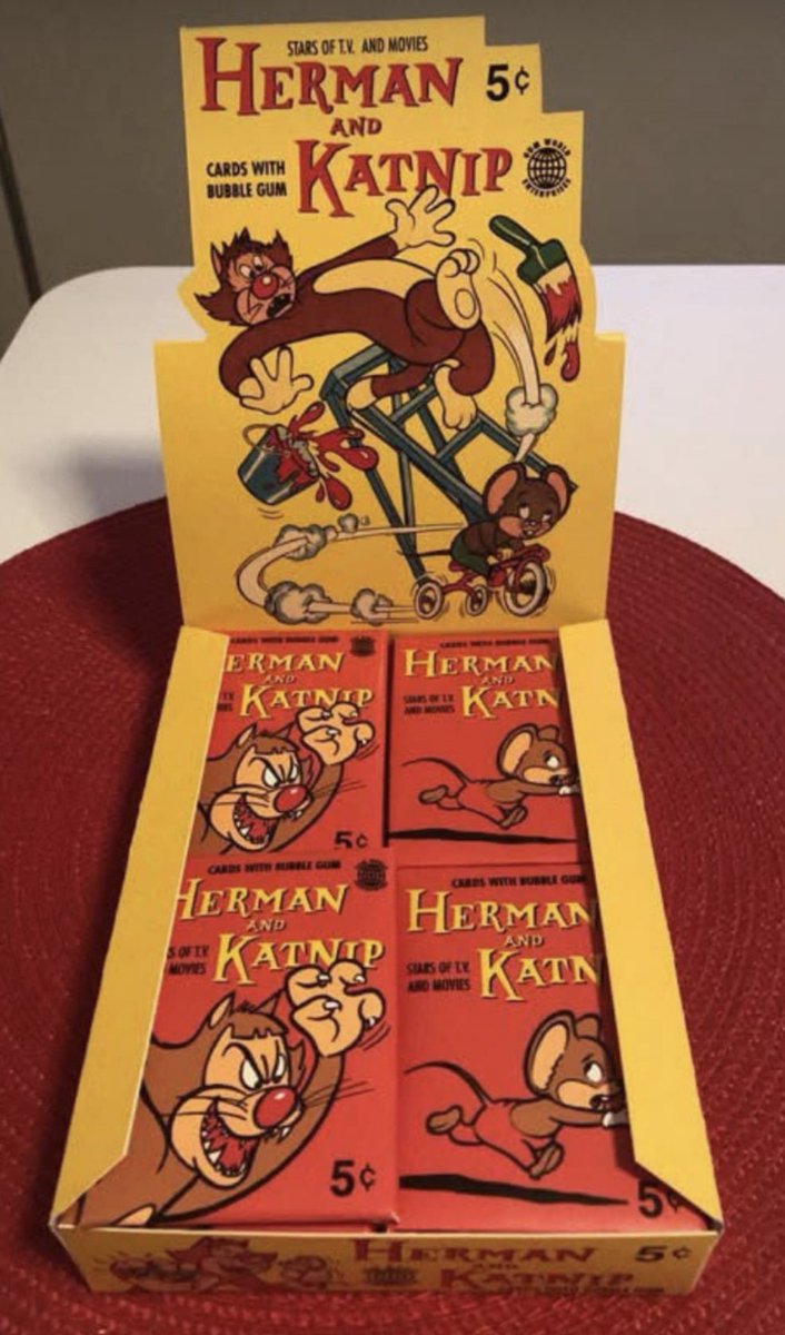 GregBruhl3's tweet photo. Herman and Katnip Cards with Bubble Gum 
#Harveytoons 
#Card 
#Bubblegum https://t.co/USswBfch2d