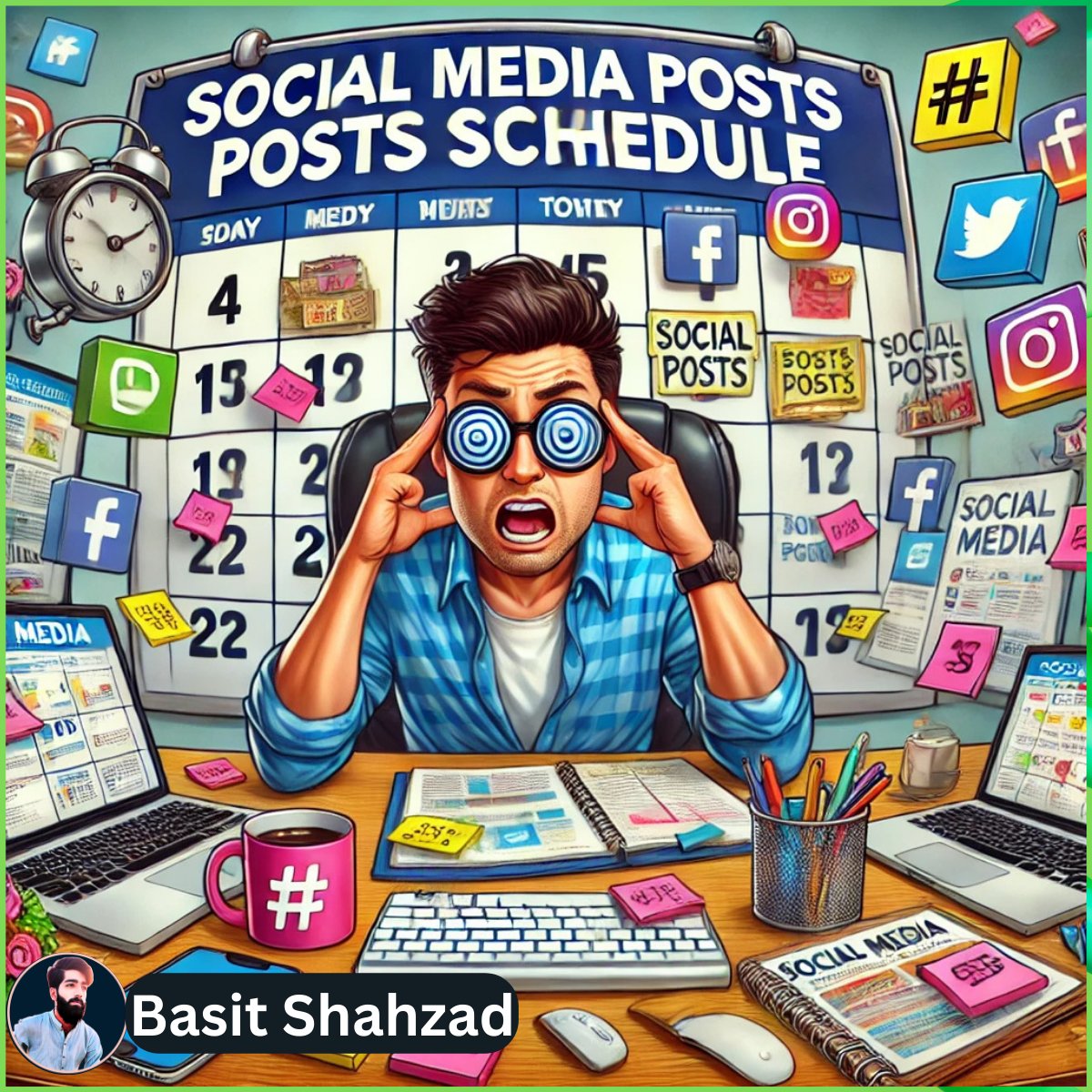 BasitShahzad907's tweet photo. When your calendar says 'Post Daily,but your brain says, 'Need Coffee First!' Social media marketing: where every day feels like a Monday. 
#SocialMediaLife #digitalmarketing #socialmediamarketing #marketing #postschedule https://t.co/tML29Oplqd