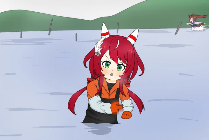 マイナス10℃のところ、しじみがトゥルルって頑張っているウインバリアシオン#ウマ娘 