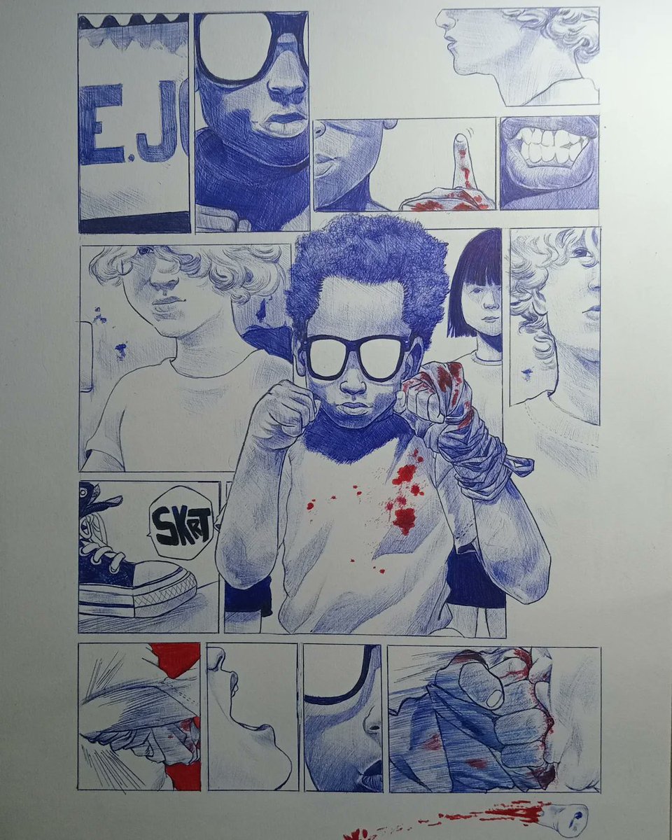 fou_toni's tweet photo. A arte estressa, mas também relaxa.
Ainda mais quando você está fazendo quadrinhos.
#WIP #newpost #punk_artist #quadrinhos #Toni #lefou #ilustração #ilustration #art #comics #arte #comics #afro #ballpointpen https://t.co/tPwpps5BHL