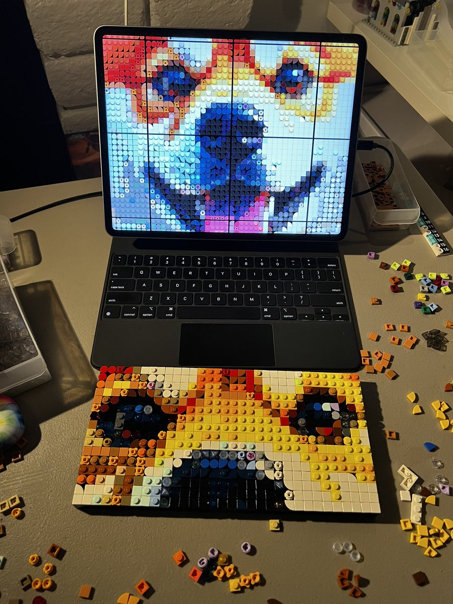 BryanKilfoil's tweet photo. In the running 🏃‍♂️ for cutest mosaic for sure! Good Doge!!🐕
"Doge" LEGO Mosaic 96x96
(In progress!!)
@lego
#bks360x365
#lego
#legomosaic
#legomosaics
#legoart
#mosaicart
#mosaics
#legoplates
#artwork
#pixelated
#art
#artist
#afolcommunity
#instalego
#brickartist
#legomoc
#AFOL
#BrickArt
#LEGOPhotography
#LEGOIdeas
#DIYArt
#PixelArt
#ArtTherapy