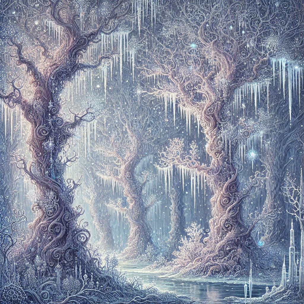 cel67540628's tweet photo. Icicles in the Forest #aiart #generativeart #aiartwork #aiartcommunity #ArtisticAI #art #generativeart #ai #relincreates https://t.co/emlYsPsFu9