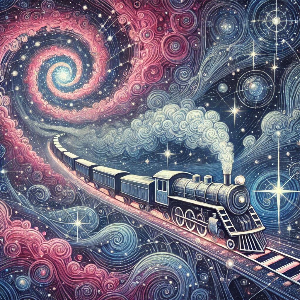 cel67540628's tweet photo. Train to the Cosmos #aiart #aiartwork #ArtisticAI #aiartcommunity #aiartworks #ai #art #generativeart https://t.co/JBQQiszl7H