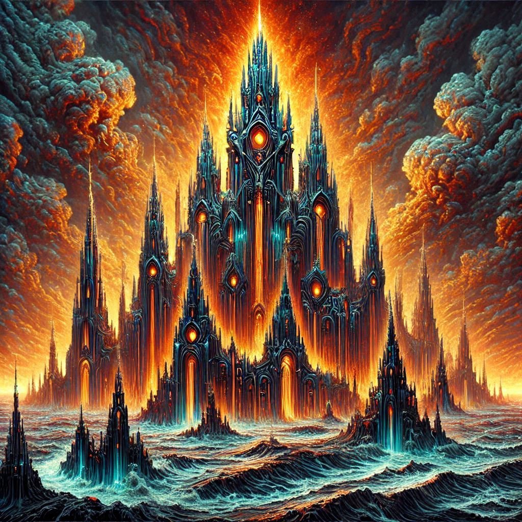 cel67540628's tweet photo. Magma Castle #aiart #aiartwork #ArtisticAI #aiartcommunity #aiartworks #ai #art #generativeart https://t.co/FJ4QBS9ml4