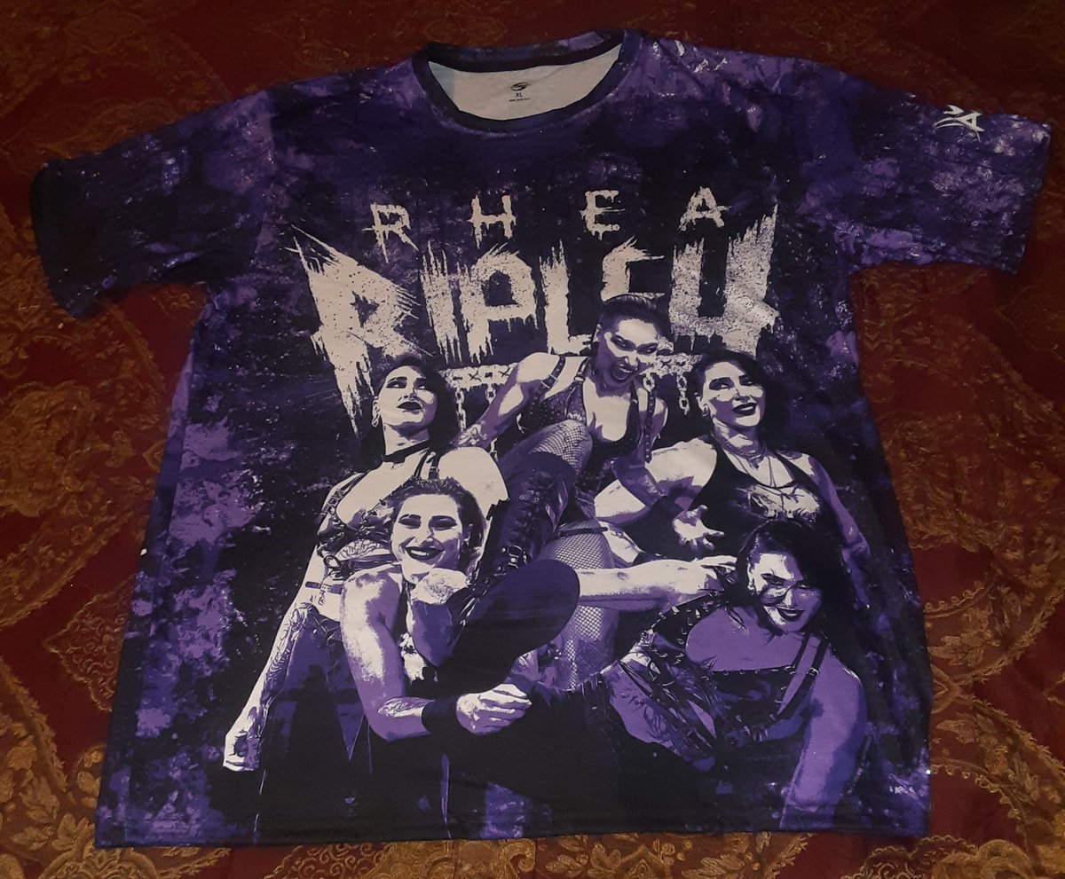 MichaelMurphy88's tweet photo. My New @RheaRipley_WWE Shirt I thought this was a Badass Shirt I Love the Purple! ๐ค๐ค๐น๐ #RheaRipley #RheaBloodyRipley #TheNightmare #ThisisMyBrutality #TheEradicator #Mami #WWE https://t.co/bG2s1lIDTM