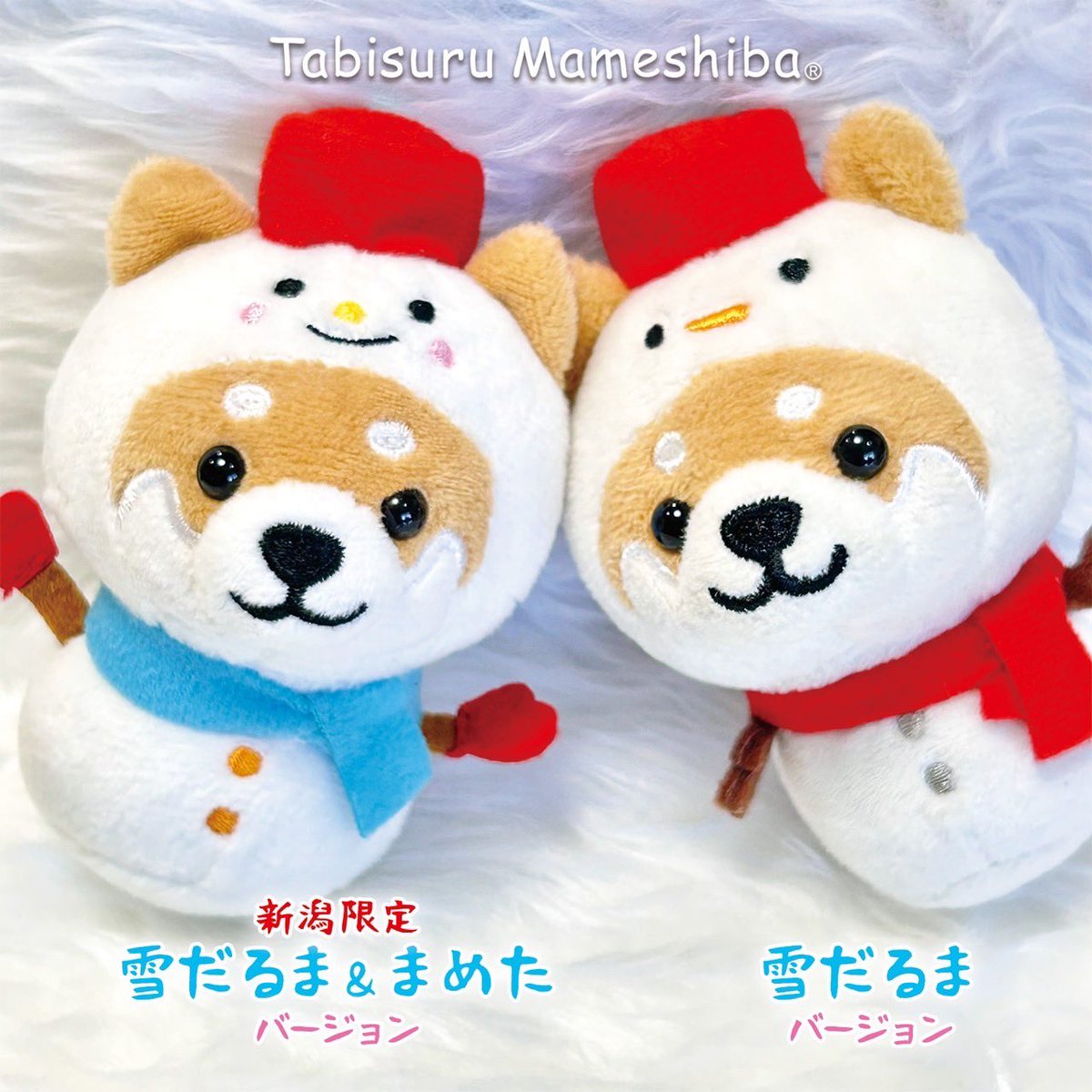 NEW／／ ☃️🏂旅するマメしば⛷️⛄️ ⛄️雪だるま&まめた（新潟限定
