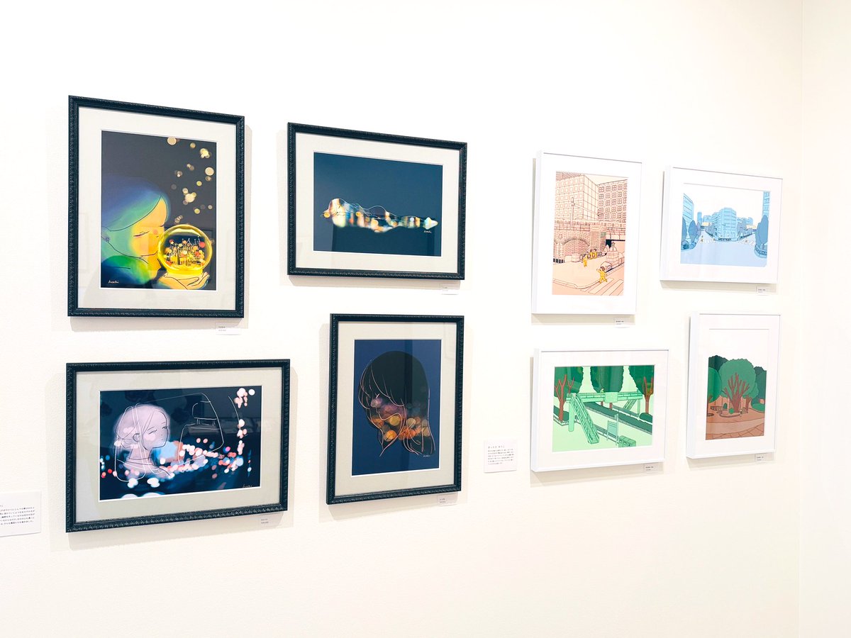 mount_co_jp's tweet photo. グループ展「町のあかり #7」こちらも明日まで。mm・長田直子・きったか ゆうこ・邦子・近藤史歩・友田もえ・hoshi・Mizが参加。それぞれの視点で8つの町を個性豊かに描いています。この季節にぴったりなほっと一息つける作品群。展示作品・グッズ展示・販売中〜お見逃しなく！ https://t.co/CxIMMhAe2T