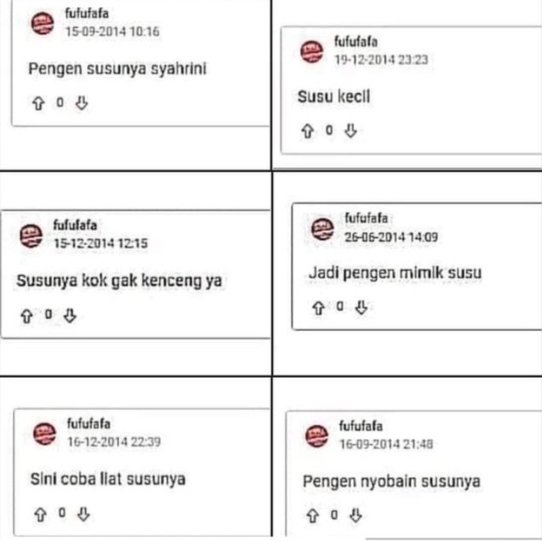 Dokter Tifa (@doktertifa) on Twitter photo Saya baru paham setelah Presiden <a href="/prabowo/">Prabowo Subianto</a> 45 hari menjabat, bahwa gayanya menjungkalkan dan menghinakan orang, sungguh luarbiasa cerdas.
Karena si Fufufafa ini sangat terobsesi dengan susu, maka dia biarkan anak ini keluyuran kemana-mana bagi-bagi susu kotak harga Rp 5.000 an Saya baru paham setelah Presiden <a href="/prabowo/">Prabowo Subianto</a> 45 hari menjabat, bahwa gayanya menjungkalkan dan menghinakan orang, sungguh luarbiasa cerdas.
Karena si Fufufafa ini sangat terobsesi dengan susu, maka dia biarkan anak ini keluyuran kemana-mana bagi-bagi susu kotak harga Rp 5.000 an